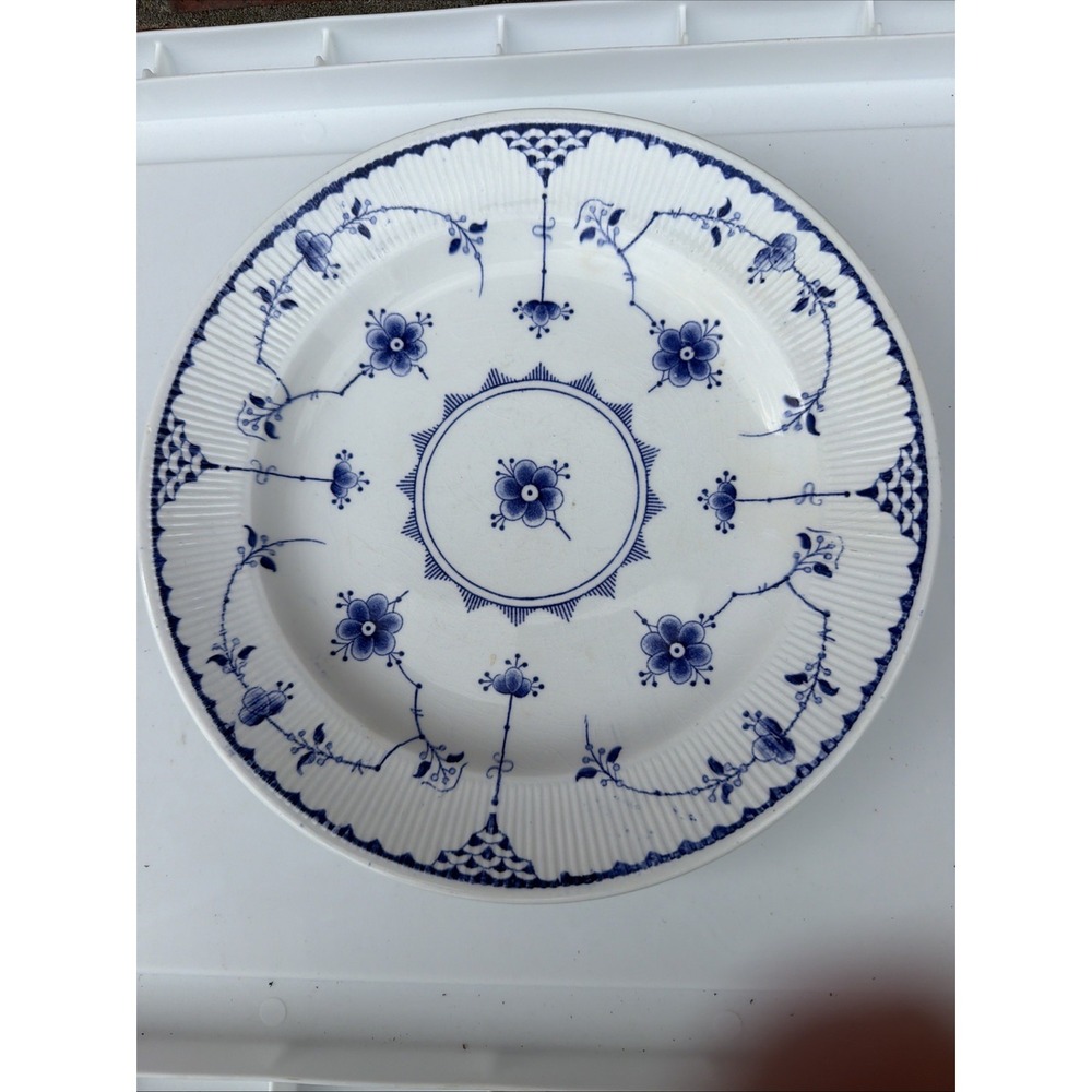 Furnivals Denmark Blue Floral Dinner Plate 10 1/8 in England